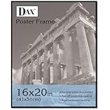 DAX Coloredge Poster Frame with Plexiglas Window, 16 x 20 Inches, Clear Face/Black Border (N16016BT)
