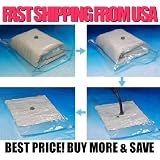 Quantity = 10 PACK Space Saver Vacuum Storage Bags (6) Large, (2) Extra Large & (2) Jumbo combo sizes