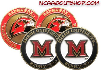 Miami Redhawks Golf Ball Markers