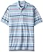 IZOD Men's Big and Tall Short Sleeve Coastal Prep Pique Striped Polo