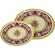 Set of Le Cadeaux Triple Weight Melamine 12 Inch + 16 Inch Oval Serving Platter
