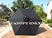 Replacement Umbrella Canopy for 9ft 8 Ribs, Black (Canopy only)
