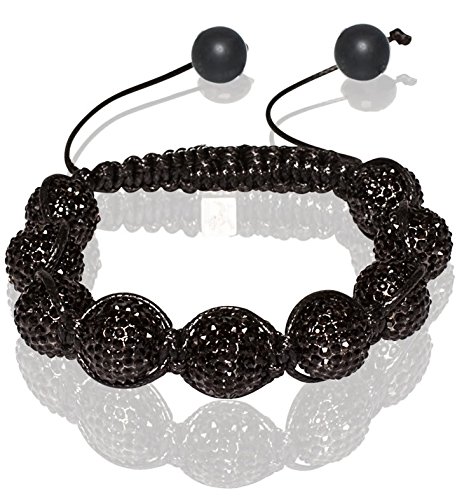 Buddha Bracelet Unisex & Adjustable In All Black (Heavy Duty Macrame String)