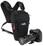 Sac Telephoto SLR Chestpack de Clik Elite - Sac photo noir &Atilde;&nbsp; porter sur la poitrine pour gros appareils reflex avec t&Atilde;&copy;l&Atilde;&copy;objectif (CE511BK)