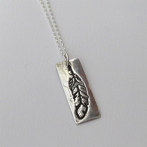 Sterling Silver Feather Pendant On Long Chain