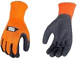 Black and Decker BD540XL Textured Rubber Coated Gripper Work Gloves, X-Large