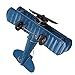 niceeshop(TM) Retro Aircraft Metal Biplane Model Home Study Room Decorations (Blue)