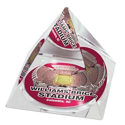 NCAA South Carolina Gamecocks Williams Bryce Stadium Crystal Pyramid Paperweight