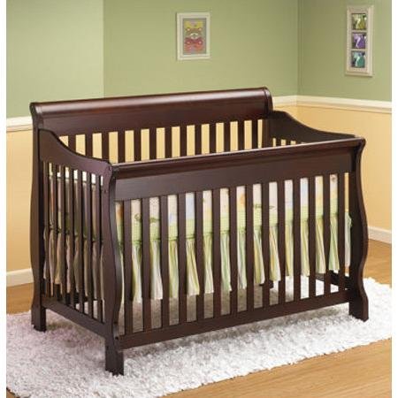 Orbelle Trading 4 in 1 Convertible Crib, Cherry