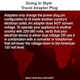 Grounded Adapter Plug Europe to America GUA CE Certified