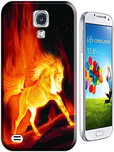 The Hallowmas Gift With Beautiful Fire Flowers Horses Dragon Nice Fashion Cell Phone Cases Design Special For Samsung Galaxy S4 i9500 No.6