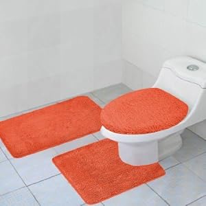 Hailey 3 Piece Bath Rub Set, Tub, Contour, Lid Orange