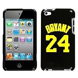 APPLE IPOD TOUCH ITOUCH 4 4TH LOS ANGELES LAKERS YELLOW KOBE BRYANT #24 BLACK HARD CASE COVER