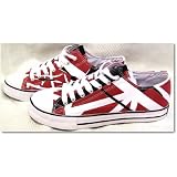 Eddie Van Halen EVH Red Black White Combo Low Top Sneaker Tennis Shoes EV026 by EVH Brand