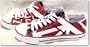 EVH Eddie Van Halen Low Top Sneakers - Red, Black, and White Striped Red/Black/White 10