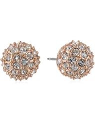 T Tahari Pave Button Stud Earrings