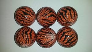 Tiger Print Golf Balls 6 Pak