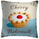 Cherry Bakewell Tart Cushion - Martin Wiscombe Cushions