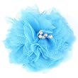 Elegant Fishnet Corsage Hair Clip Pin Brooch Clothing Hats Scarf Crystals Blue