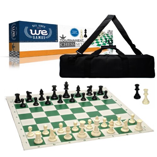 Wood Expressions Deluxe Tournament Chess Set with Canvas Bag and Triple Weighted Chessmen On Sale