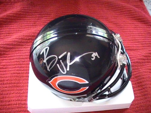 BRIAN URLACHER SIGNED AUTOGRAPHED MINI HELMET CHICAGO BEARS COA + HOLOGRAM