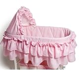 Pink Gingham Bassinet Bedding Set Burlington... by Burlington Basket