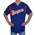 Mens Majestic MLB Texas Rangers baseball jersey top - Large