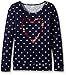 Gymboree Girls' Long-Sleeve Navy Dot Tee with Graphic Heart