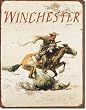 Winchester Logo Metal Tin Sign 12.5"W x 16"H