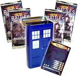 Doctor Who Tardis Police Box Storage Tin complete with 4 x Dr Who Annihilator Booster Packs and Rare Mrs Peace Card