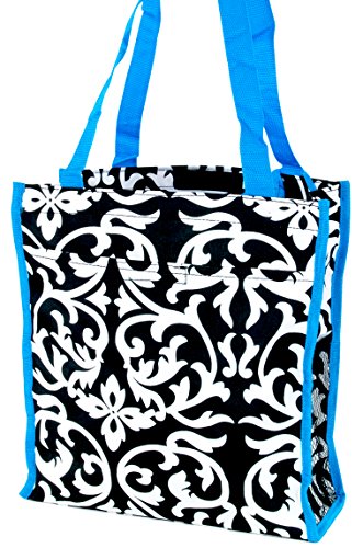 World Traveler Damask Print Collection Travel Tote Bag 12-inch
