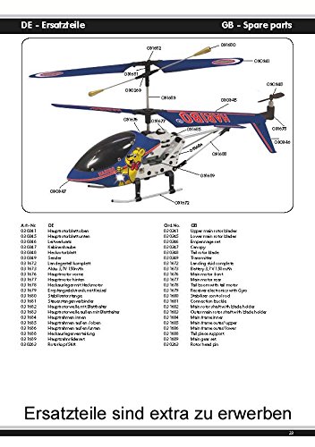Imagen 8 de Jamara 30340 Haribo® - Mini-helicóptero radio control con luz (control remoto con 3 canales, cargador integrado) [importado de Alemania]