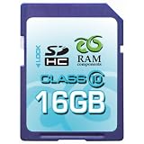 RAM Components 16 GB SDHC High Speed PROFESSIONAL CLASS 10, Secure Digital High Capacity Speicherkarte inkl. Casevon "RAM Components"
