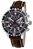 Fortis Men039s 6711041 L16 B-42 Marinemaster Automatic Brown Leather Chronograph Date Watch on sale