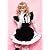 グローブ＆エプロン付～喫茶店メイドさんコスプレ（6点入り）5443