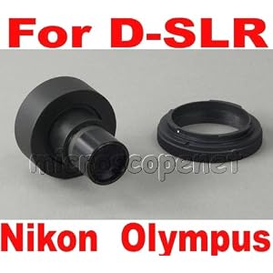 Microscope Adapter for Nikon & Olympus D-SLR with 2X lens