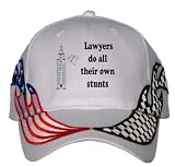Lawyers do all their own stunts USA Flag / Checker Racing Hat / Baseball Cap