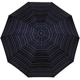 紳士 雨傘 ・ 骨増量 先染め 格子 大寸 60ｃｍ 折りたたみ傘