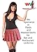 Plus Size Schoolgirl Tartan Plaid Pleated Mini Skirt Pink Stretch