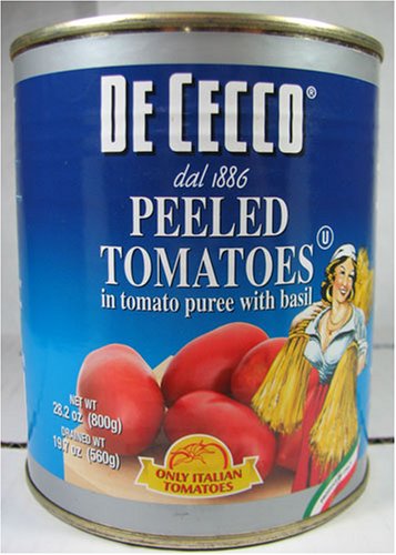 De Cecco Peeled Tomatoes In Tomato Puree with Basil 28.2 oz. by De Cecco