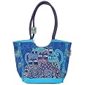 Laurel Burch Cats Scoop Tote Bag - Indigo