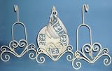 Display Stand White Spiral Wire Easter Ornament Holder (Set of 3)