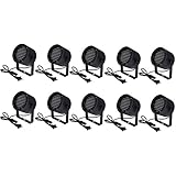 TMS&reg; TMS 10pcs 86 RGB LED Stage Light Par Dmx-512 Lighting Laser Projector Party Club Pub KTV Dj