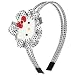 Hello Kitty Satin Ruffle Headband WHITE/BLACK