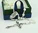 193. Brilliant White Rosary Beads Sterling Silver