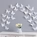 Wanddeko Schmetterlings-Set Ornament, 12 tlg. weiss