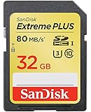 SanDisk Extreme Plus 32GB UHS-1/U3 SDHC Memory Card Up To 80MB/s, Frustration-Free- SDSDXS-32GB-AFFP (Label May Change)