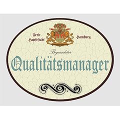 Holzschild Qualit�tsmanager - Hamburg (18 x 14 cm)