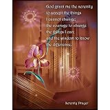 Inspirational plaque wall hanging with quote: God grant me the serenity to accept the things I cannot change; the courage to change the things I can; and the wisdom to know the difference.