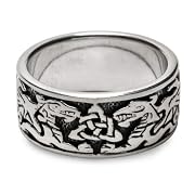 Celtic Dragon Ring in Sterling Silver